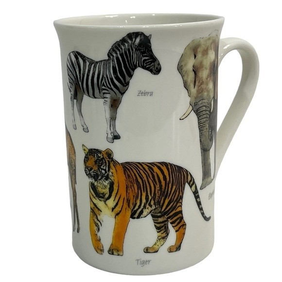 Heritage England Fine China Stoke-On-Trent Coffee Tea Cup African Safari Animals - Picture 5 of 9
